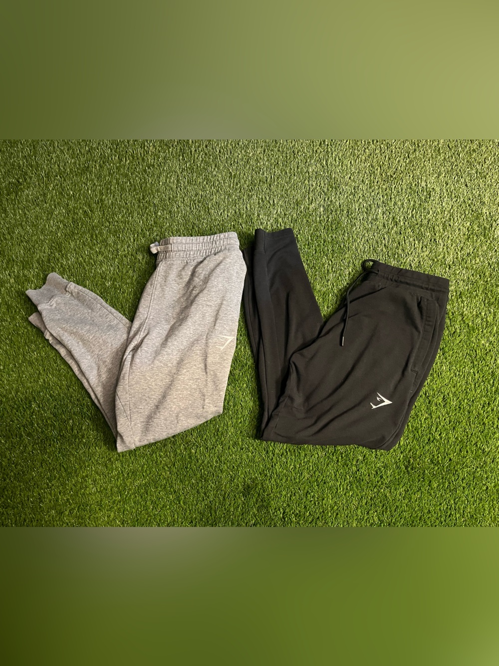 Gymshark Men's Sweatpants in Black & Light Gray